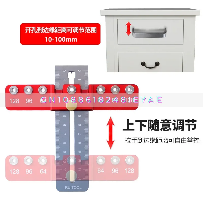 Handvat Punch Aluminium Ladekast Deurgreep Installatie Hulpgereedschappen Houtbewerking Opening Positioner