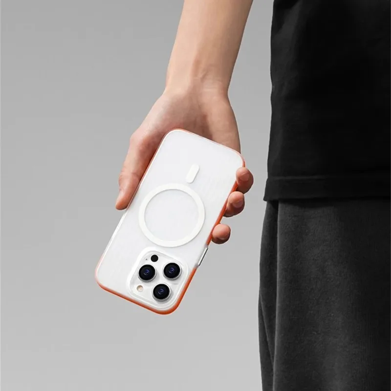 حافظة مغناطيسية فاخرة بنمط مموج غير قابلة للانزلاق لهاتف آيفون 17 برو ماكس 16 15 14 13 12 لغطاء الشحن اللاسلكي Magsafe #4