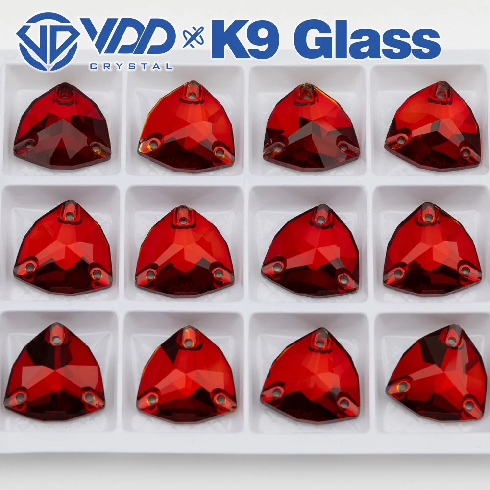 VDD Trilliant S110 Granat K9 Glas, hochwertige aufnähbare Strasssteine, flache Kristallsteine zum Aufnähen, Glitzersteine für DIY-Bastelarbeiten und Bekleidung. – Detail 6