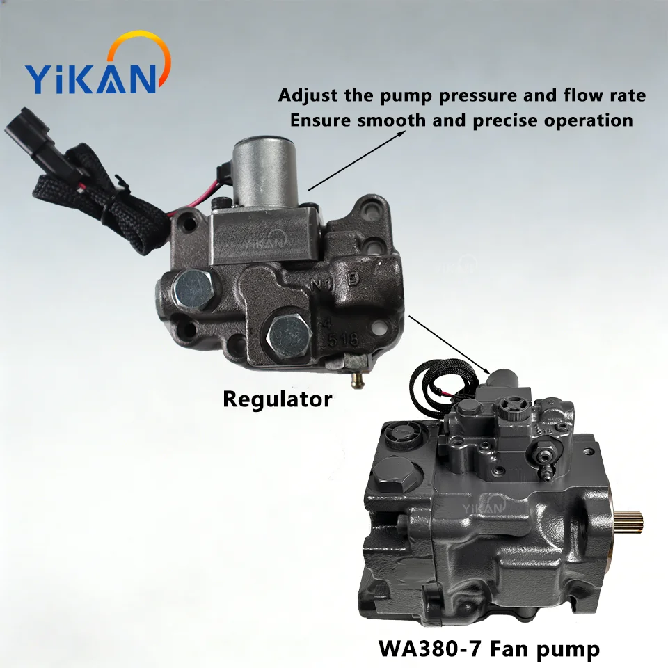 WA380 Hydraulic Fan Pump For Komsu Loader Fits D155 D275 D375 D475 708-1S-03470 708103470 High Quality Replacement Parts