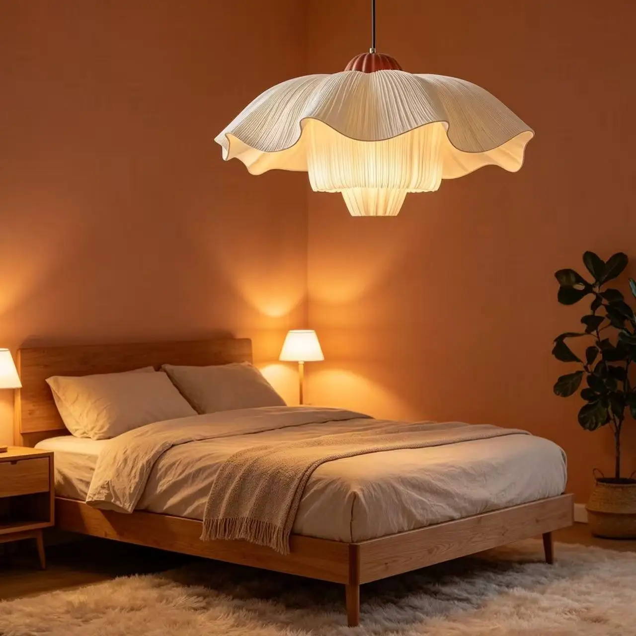 

Nordic French Creamy Cloth Led Pendant Lights Dining Room Loft E27 Chandeliers Home Decor Bedroom Lustre Hanging Lamps Fixtures