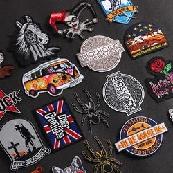 Spider, Horse Head, Little Bear, Little Cat Iron-On Patches Clothe Embroidery Applique Badges Classic Nostalgia Music Popular