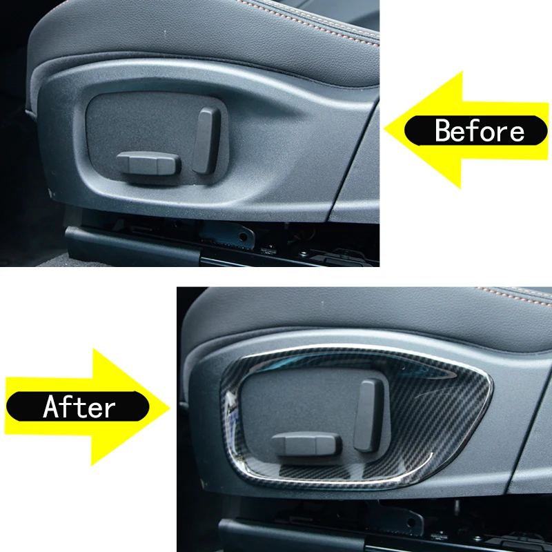 ABS Chrome Car Seat Adjustment Button Frame Trim Decorative Cover For Jaguar XE XF F-PACE f pace X761 Interior Accessories