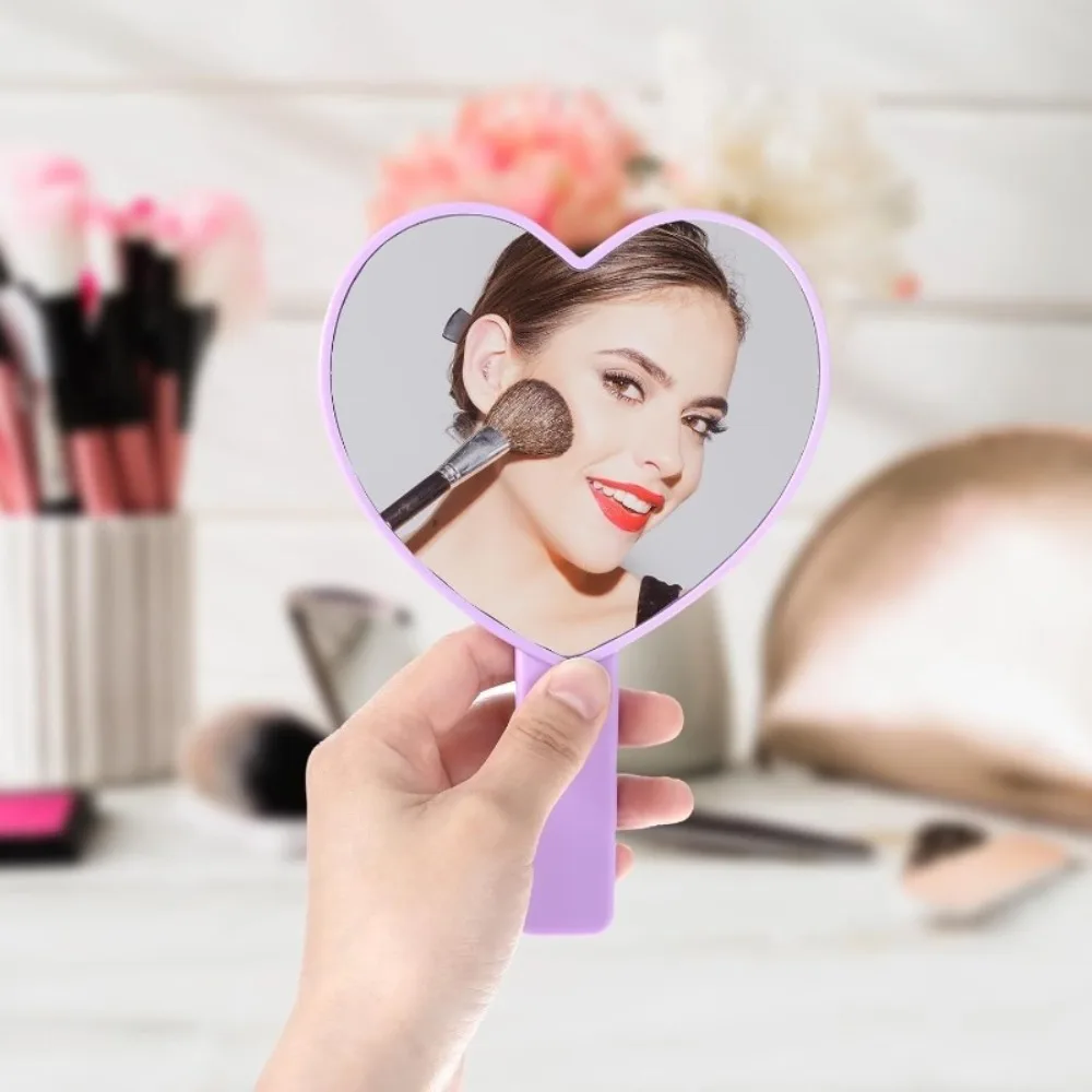 5/10/15/20 Sets herzförmiger Handspiegel-Sets mit Beuteln, tragbare, kompakte Make-up-Spiegel für Frauen, Hochzeitsgeschenke – Detail 3