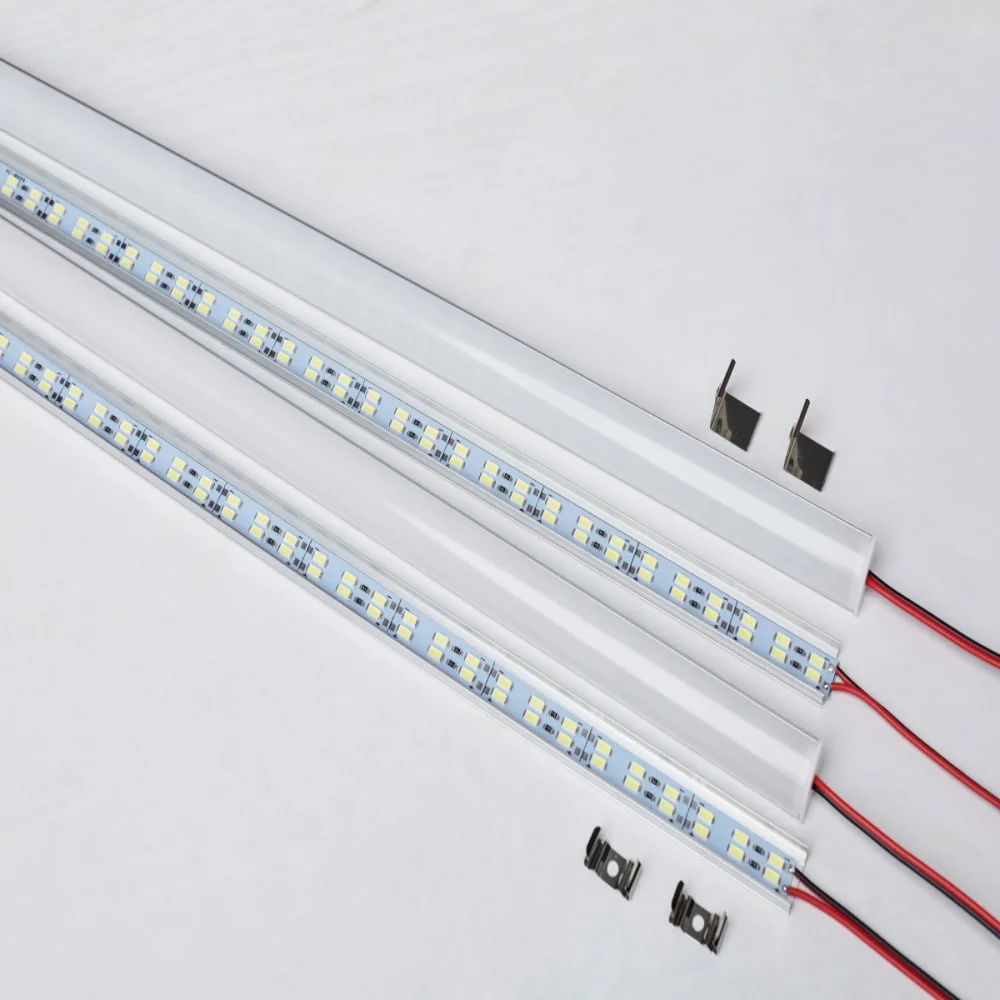 1-20PCSSuper Bright 72LEDs LED bar DC12V 50cm kitchen storage shelf LED profile aluminum channel rigid strip for indoor lighting