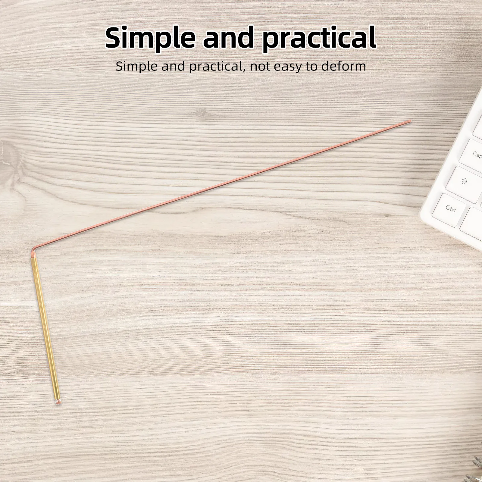 2Pcs Pure Copper Flexible Divining Rods Dual Color Flat Bottom for Water Dowsing Treasure Hunting Buried Items Detection Copper