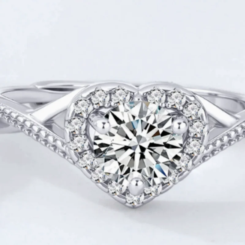 2026 Heart Ring for Women Engagement Wedding New Marriage Anniversary Love Gift Fashion Luxury Jewelry Wholesale