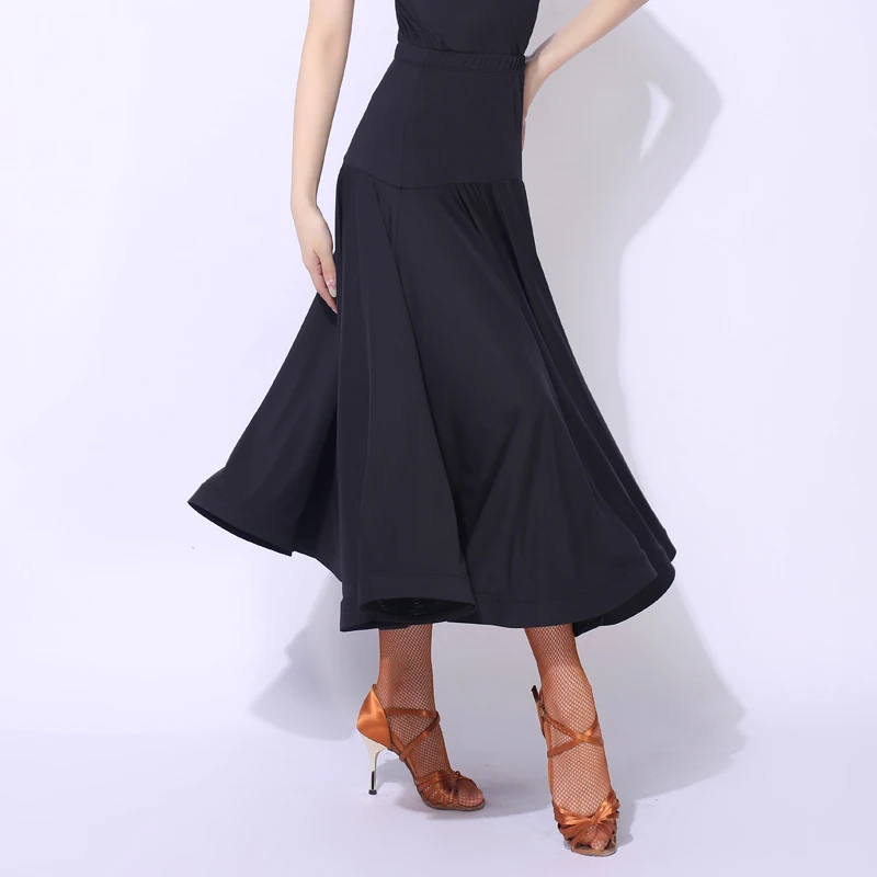 Đen Bóng Nhảy Múa Váy Mùa Hè Tango Thực Hành Dancewear Con Cái Trưởng Thành Tiêu Chuẩn Quốc Gia Waltz Trình Diễn Trang Phục YS4036