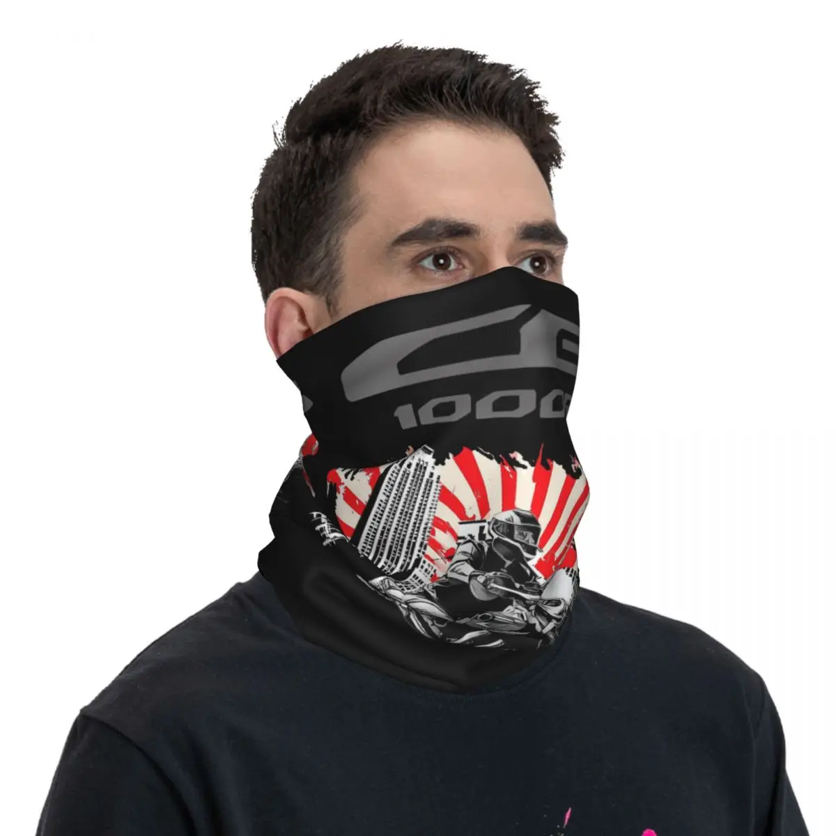 Unisex Bandana Neck Cover, Impresso Motor Motocross Cachecol, Motocicletas Envoltório, Multi-uso, Ciclismo, Equitação, Adulto, Todas as temporadas, CB1000R