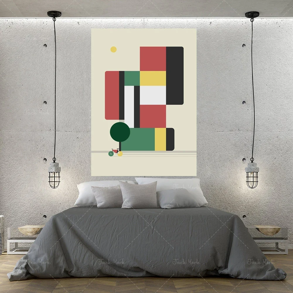 Bauhaus poster, Bauhaus illustration, wall art, downloadable print, digital prints, color block poster