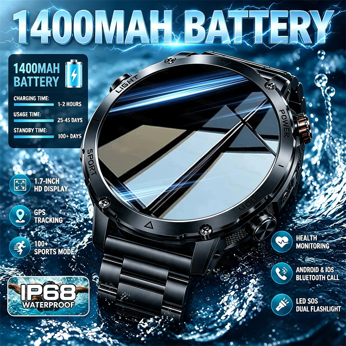 Outdoor Sports Activities - Smartwatch Outdoor Robusto Sapphire 2026 per