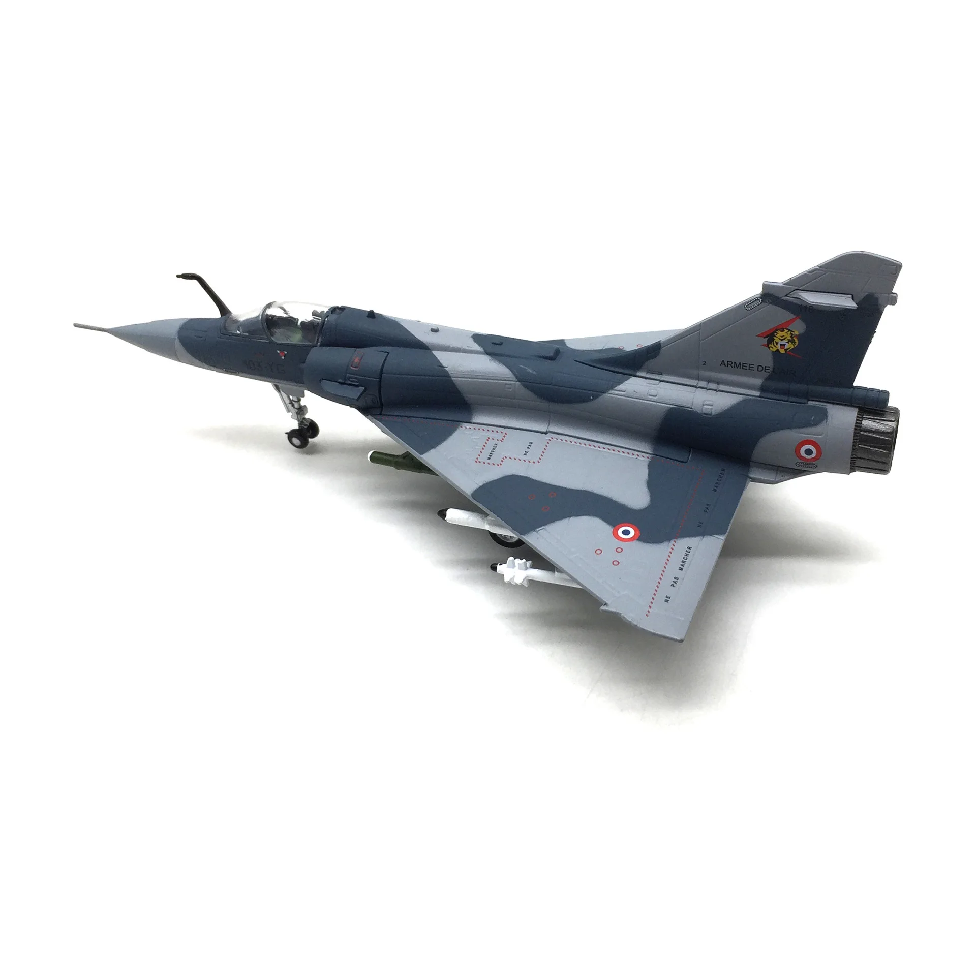 1:100 French Mirage 2000 Fighter Mirage2000D Two-seater 635 Aircraft Model Collectible Ornament