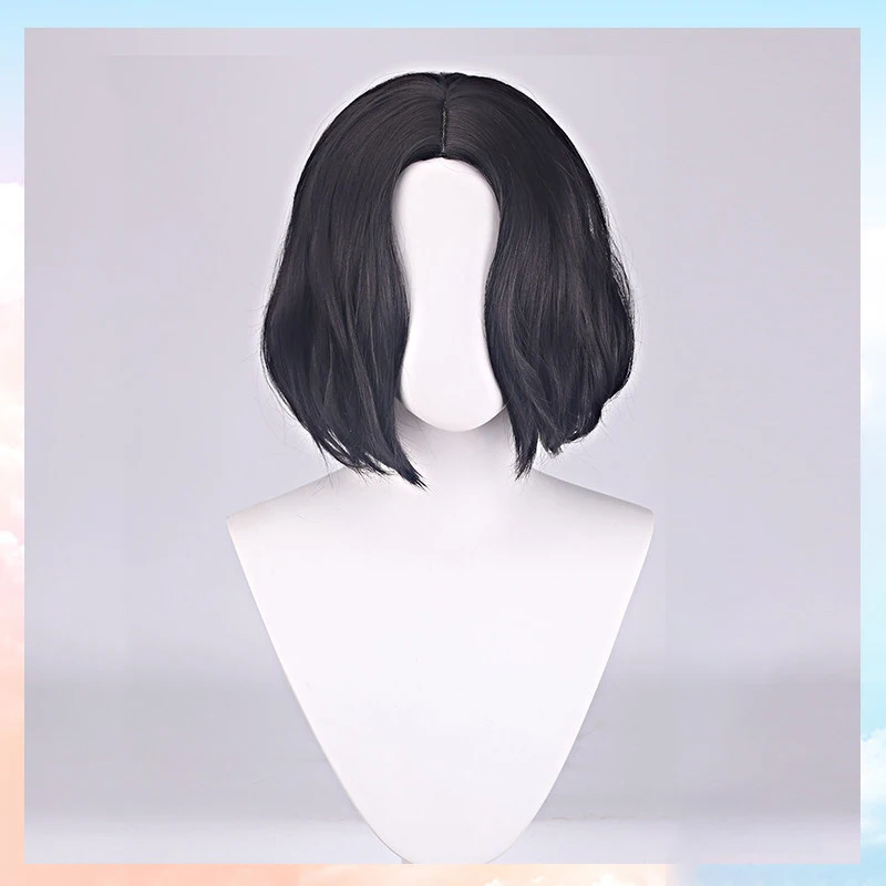 Anime Movie Severus Snape Cosplay Wig Black Synthetic Hair and Magic Wand Men Halloween Party Carnival Role Play Accessories