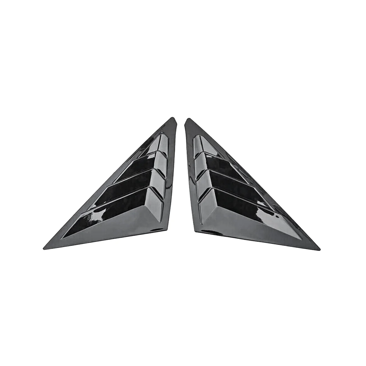 

For Honda Civic 2022 2023 Hatchback Rear Side Vent Quarter Window Louver Shutter Cover Gloss Black