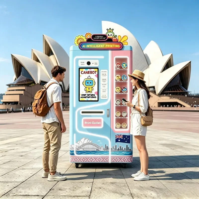 for JOYDD 24 Hours Unattended Self Service Kiosk AI Intelligent UV Printing Vending Machine 22 inch Touchscreen Cashless