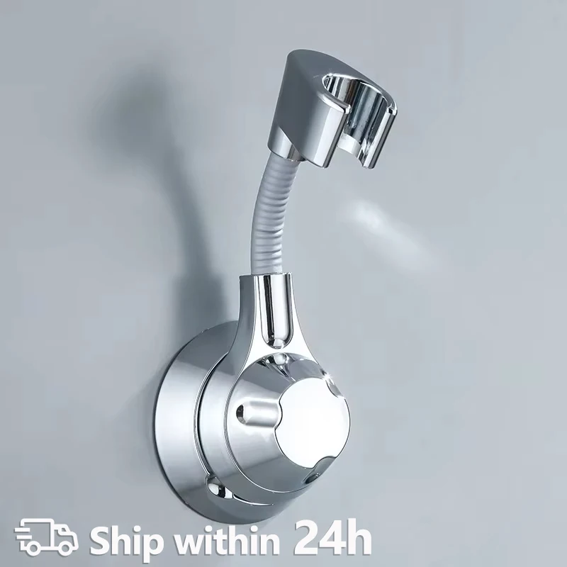 

Suction Cup Shower Holder Adjustable Shower Head Holder Nozzle Handheld Holder Punch-Free Multi Angle Rotation Shower Bracket