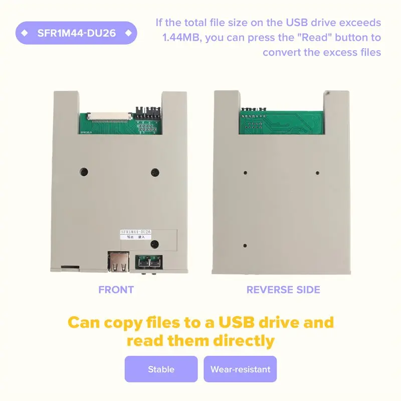 N36R-SFR1M44-DU26 1.44MB USB Floppy Drive Emulator 26-Pin Format-Free USB Flash Drive