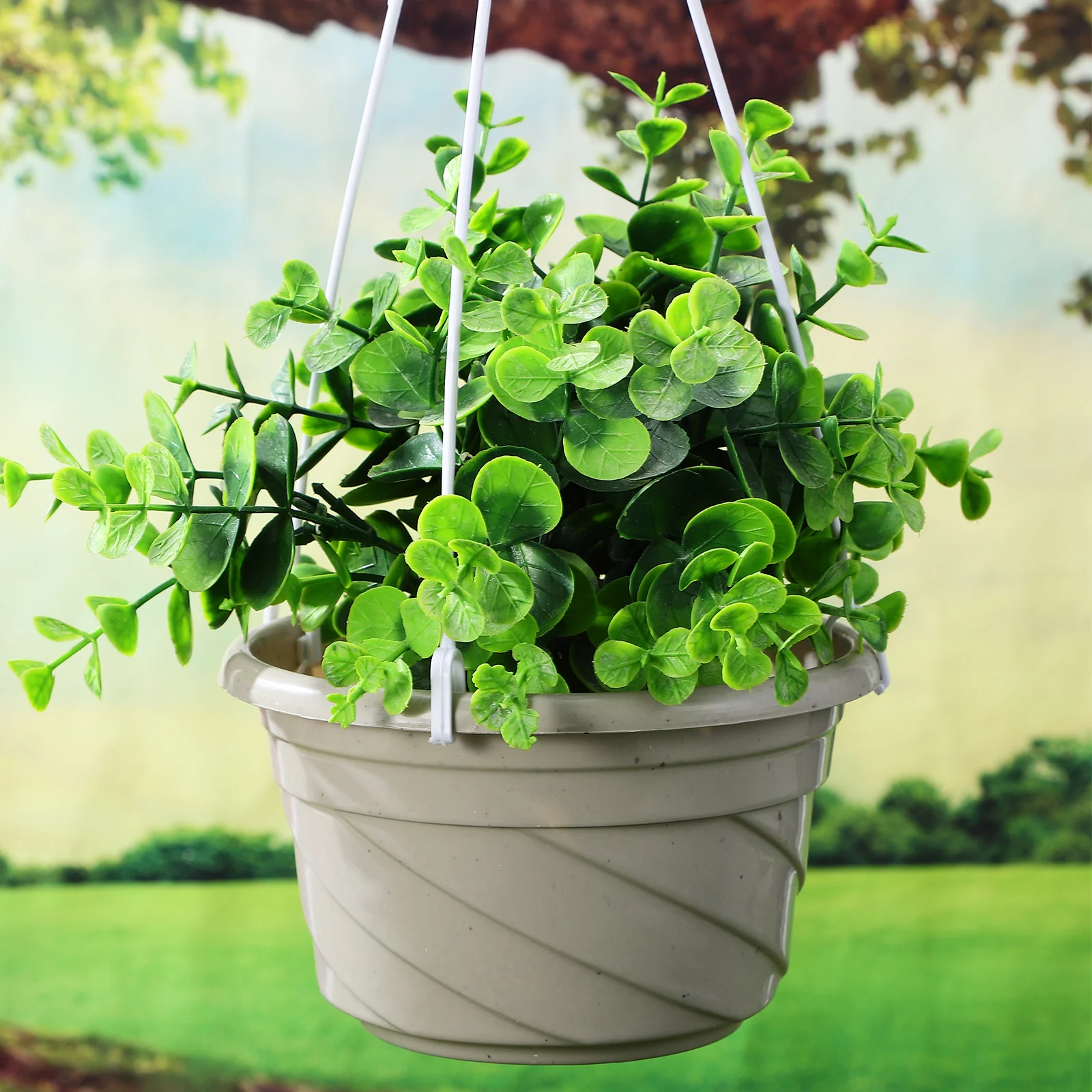 

4 Pcs Hanging Pots Planters PVC Material Lightweight Weather Resistant Balcony Garden Window Small Hanging Baskets Indoor