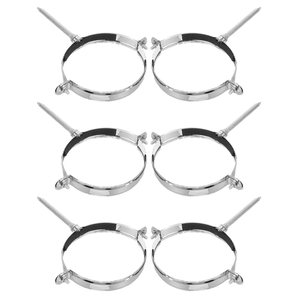 

6Pcs Stainless Steel Chimney Pipe Fixing Brackets Heavy Duty Mounting Clamps Wood Stove Exhaust Pipe Support Fireplace Vent Kit