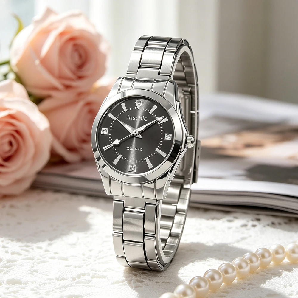 1 Latest Elegant and Stylish Ladies' Quartz Watch with Multiple Colors To Choose From, Not Including A Gift Box