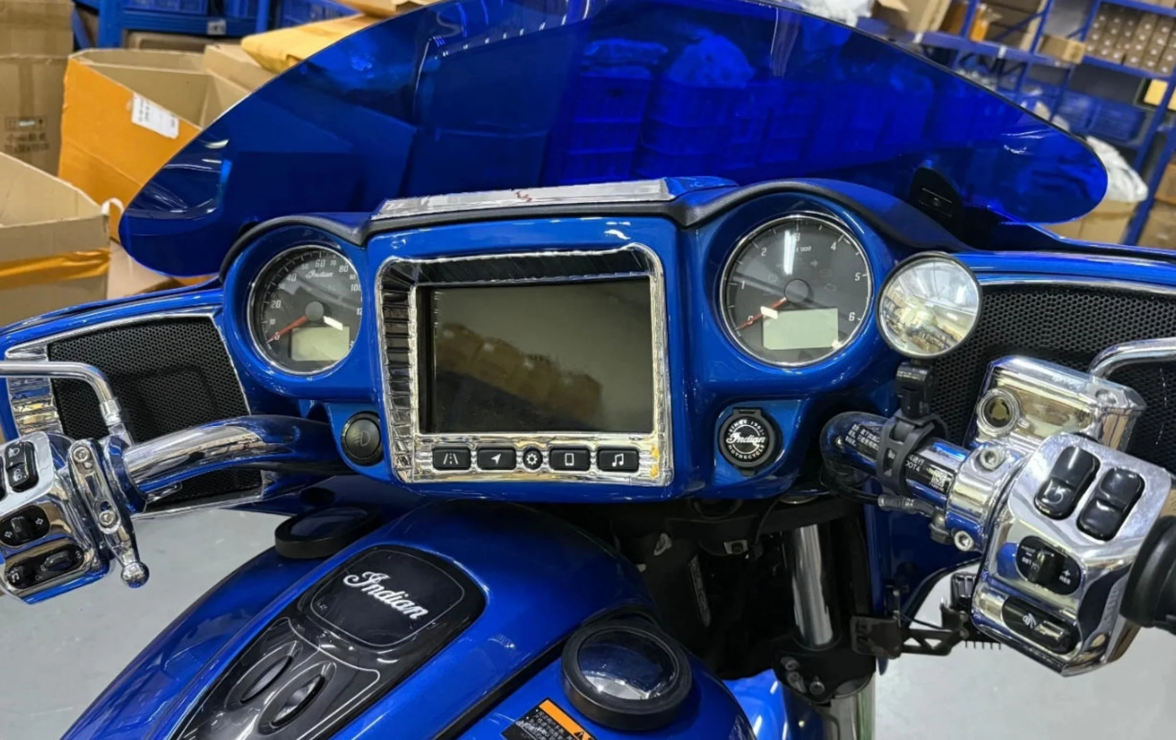 Aztec Touchscreen Frame Cover Stereo Accent for Indian Chieftain 2017-2024 Waterproof ABS Easy Installation Enhance Look