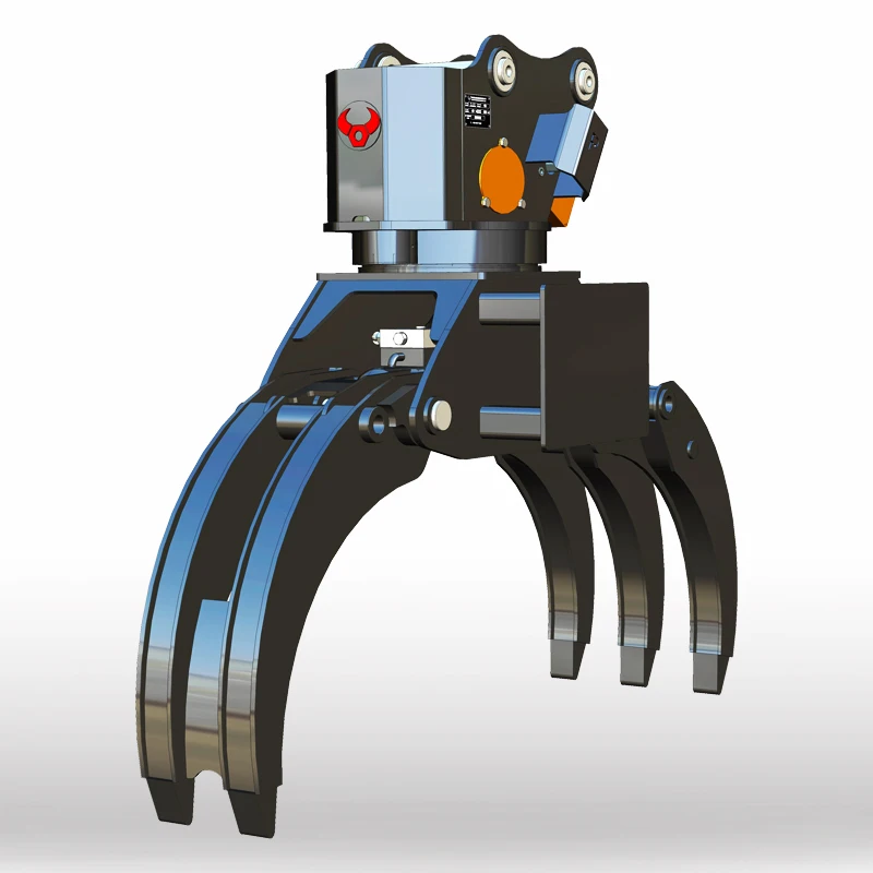 Log Grapple For 6-9 Ton Excavator, Hydraulic Drive