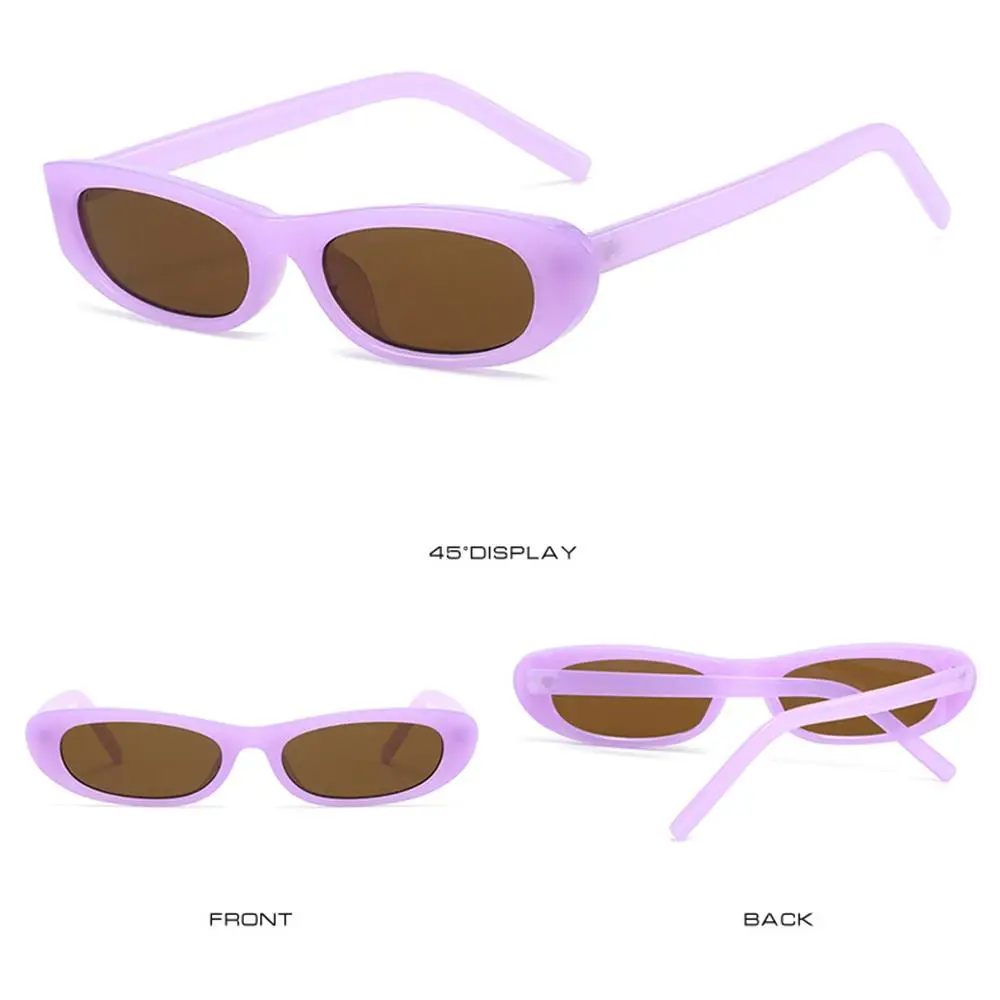 نظارات شمسية عصرية على شكل عين القطة بإطار صغير للنساء نظارات شمسية بيضاوية للنساء #2