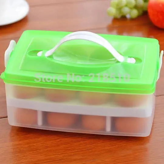 Kitchen Egg Storage Box 24 Grid Large Capacity Portable Refrigerator Crisper (Wholesale Toy-Gift Hot Sell)