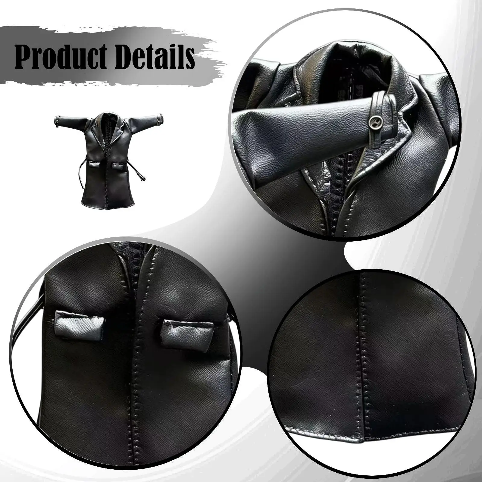 

Модный черный миниатюрный костюм-куртка для коллекционной модели фигурки в масштабе 1:12, индивидуальная одежда