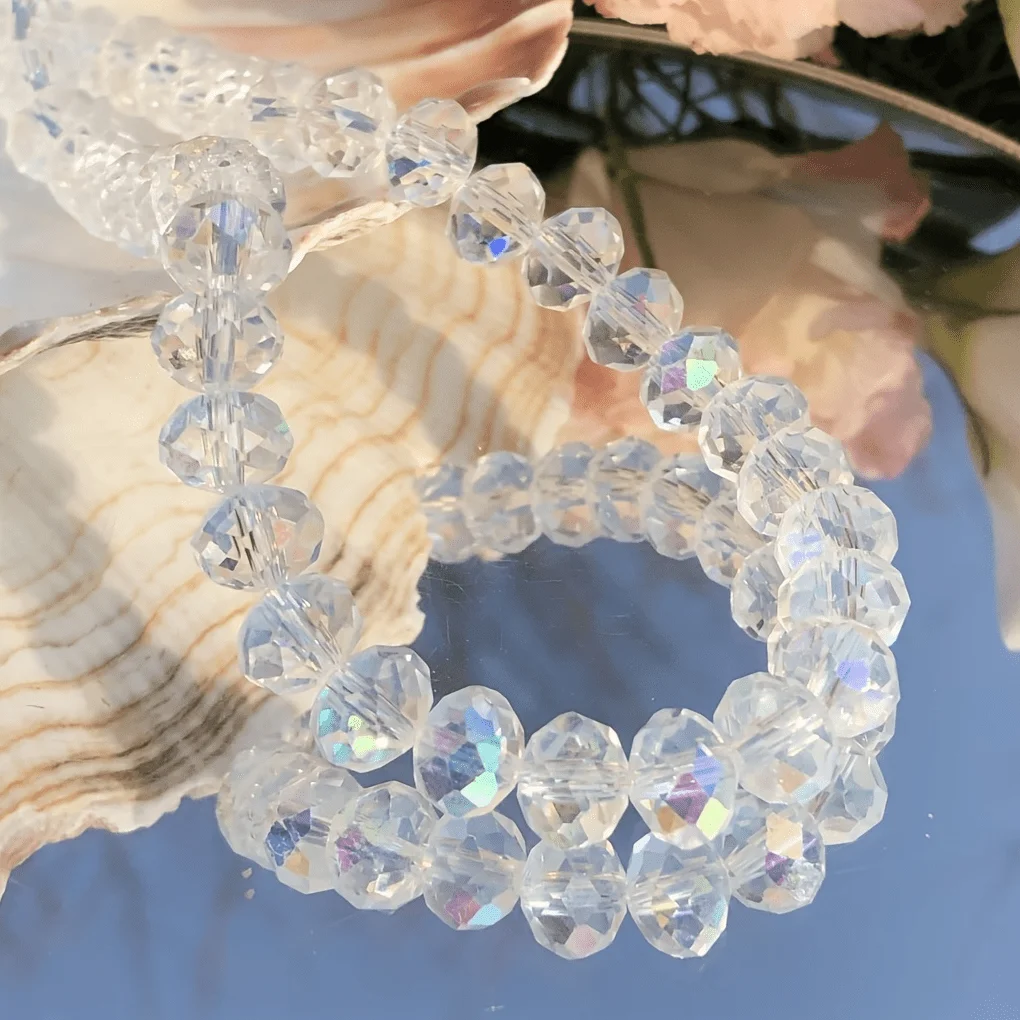 

Stunning Austrian White Crystal Stone Used for DIY Jewelry To Reflect Colorful Sparkling Crystals and Create Beautiful Jewelry!