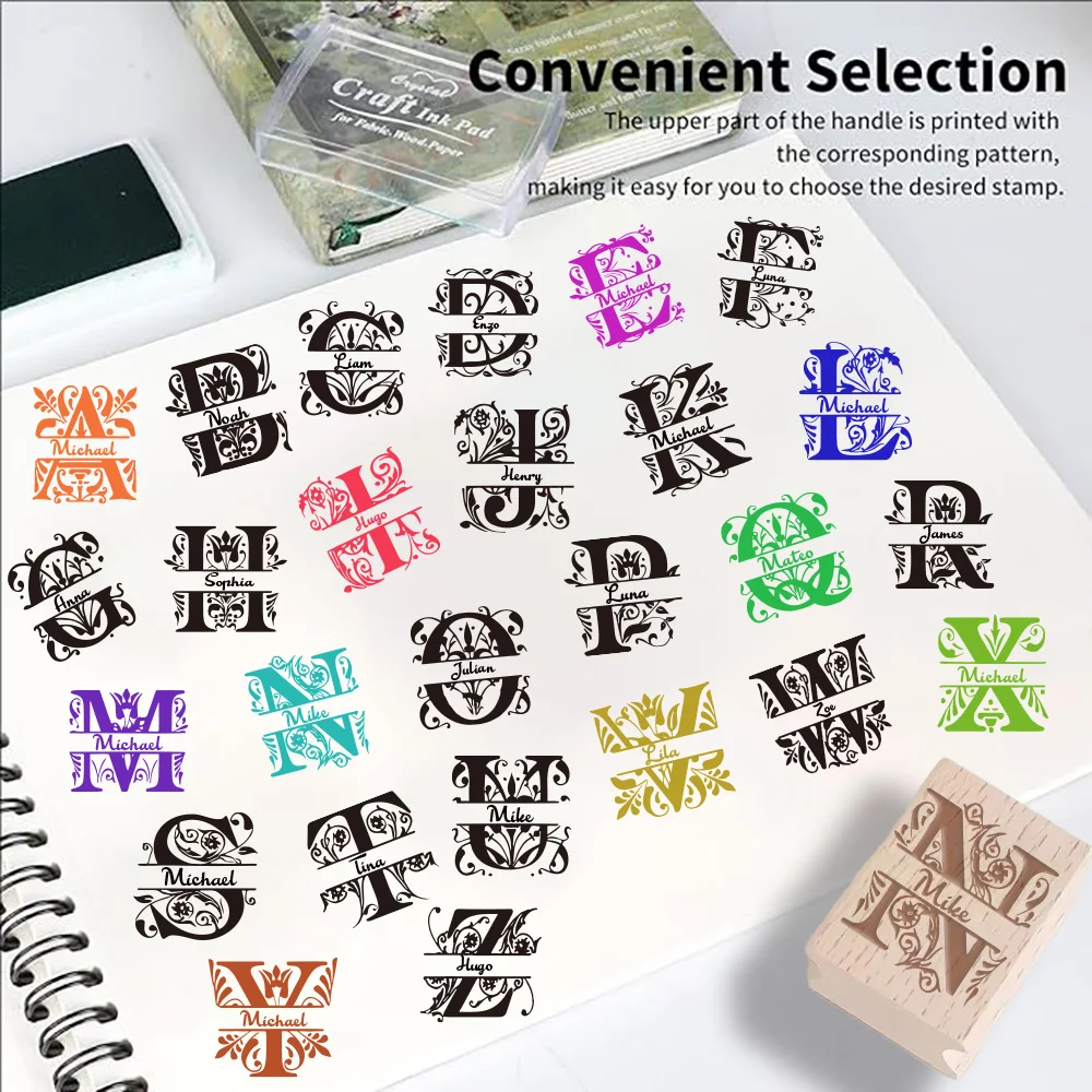 1PC Colorful Customizable Name Wooden Seal Office Supplies, Seal Supplies Customized Name Wooden Stamp Daily Office Use
