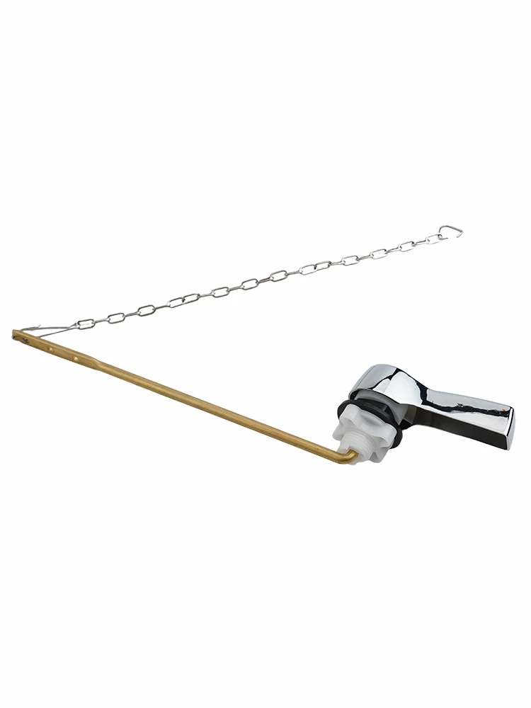 Alignment Flush Handle User Friendly Design Zinc Alloy Chain Easy Installation Sturdy Tank Trip Lever Three Holes