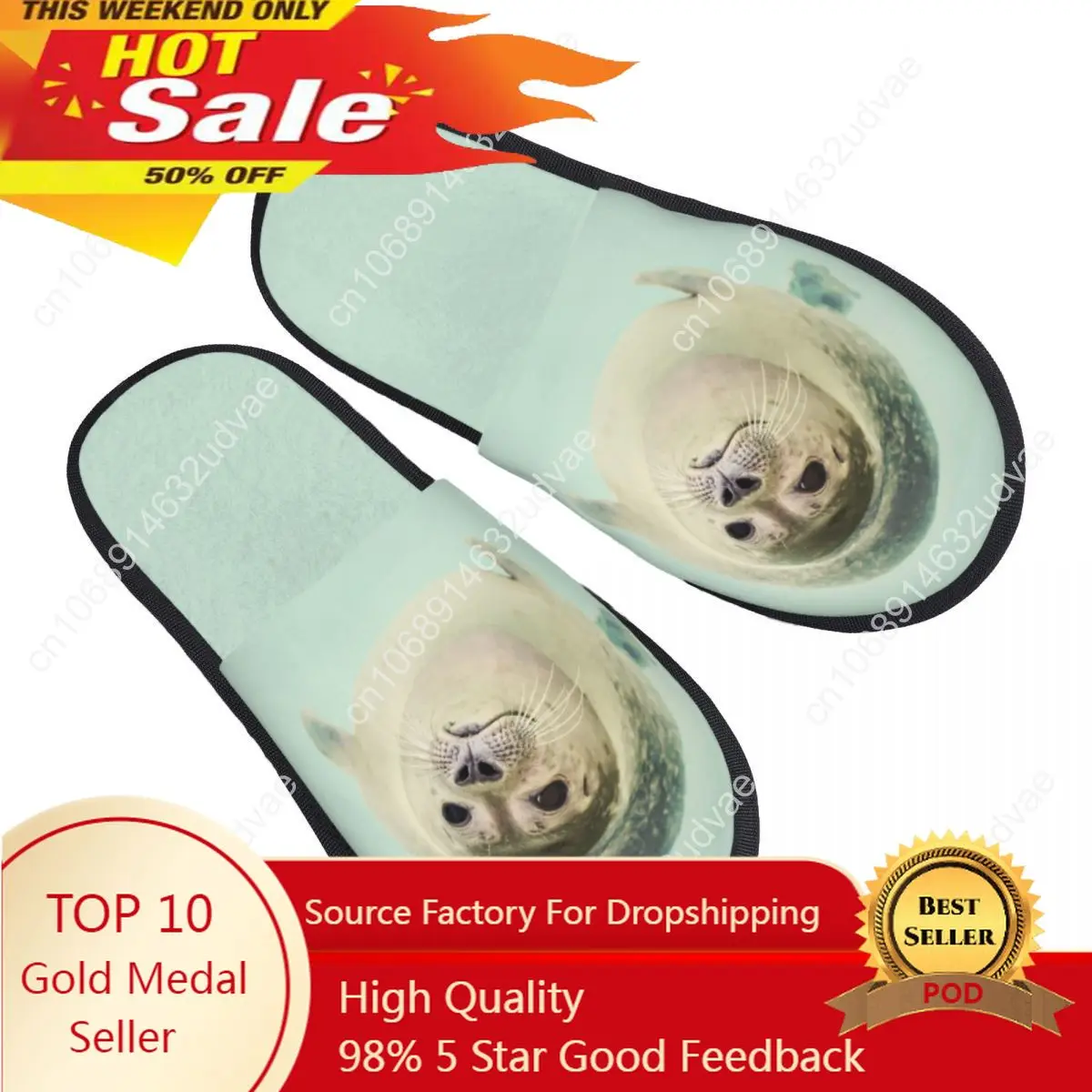 

Seal Face Slipper For Women Men Fluffy Winter Warm Slippers Indoor Slippers