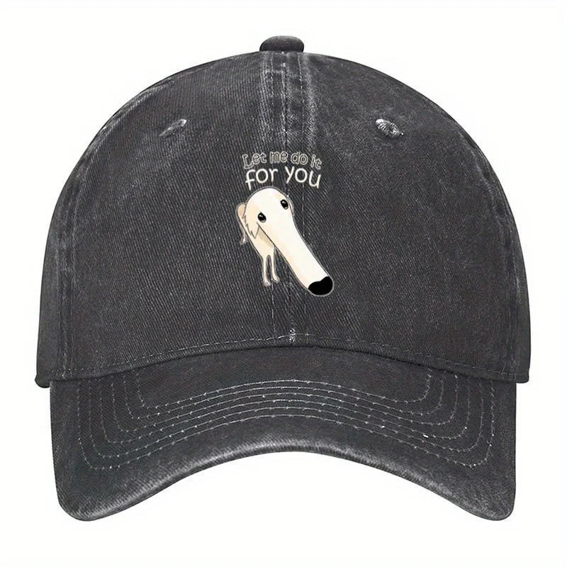 

Hats Let Me Do It For You Borzoi Dog Meme 184402 Vintage Washed Baseball Cap TT4100% COTTON