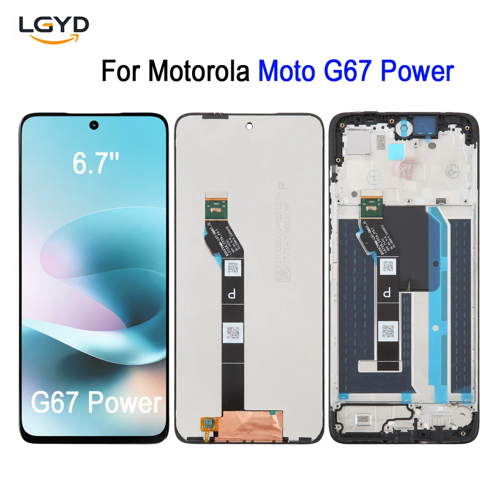 6.7'' IPS LCD Screen For Motorola Moto G67 Power, 6.7-inch Phone LCD Display Touch Screen Repair Replacement Spare Part