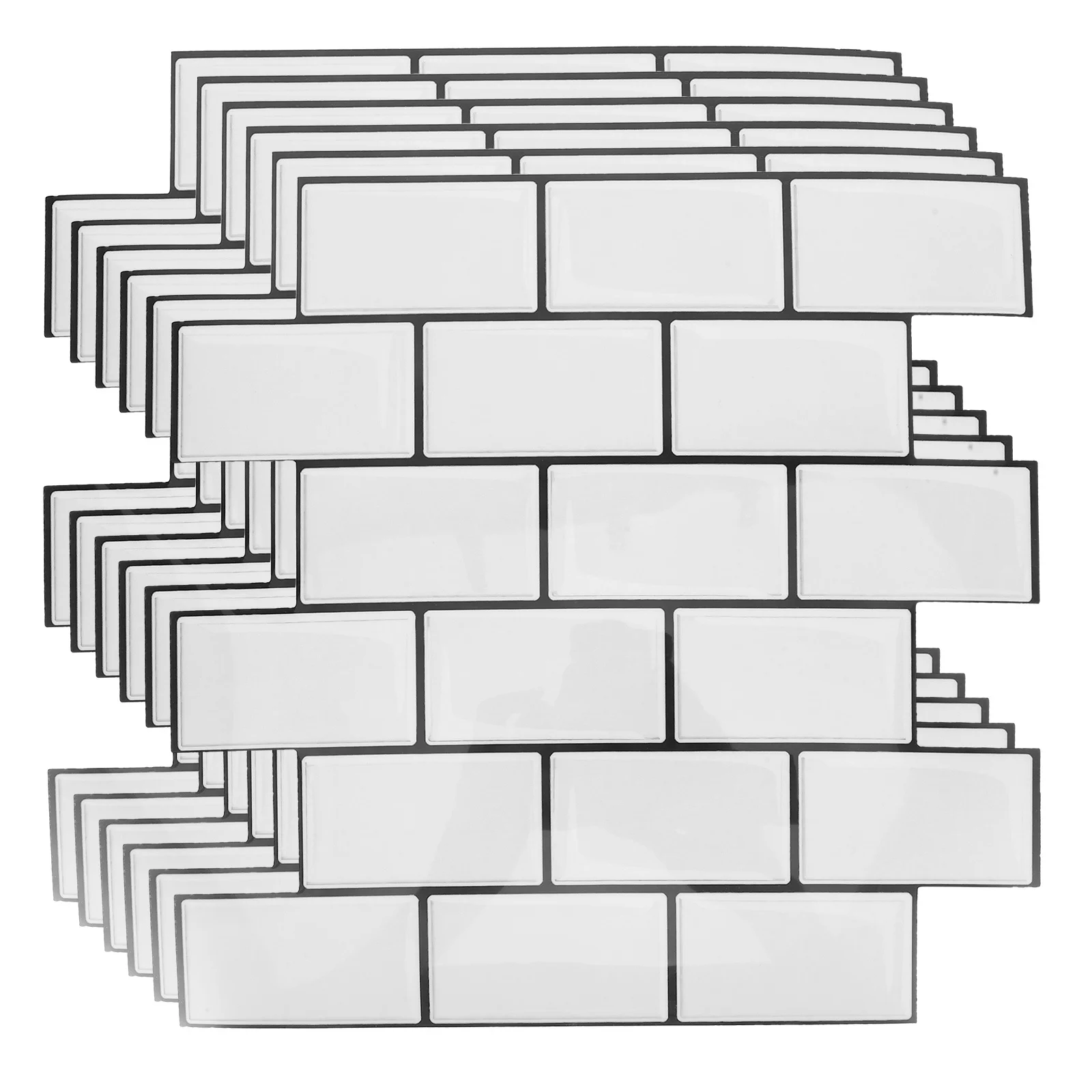 

6pcs Kitchen Tiles Stickers Oil Proof Removable Faux Stone Brick Pattern Peel Stick Wall Panels For Countertop Stove Splashback