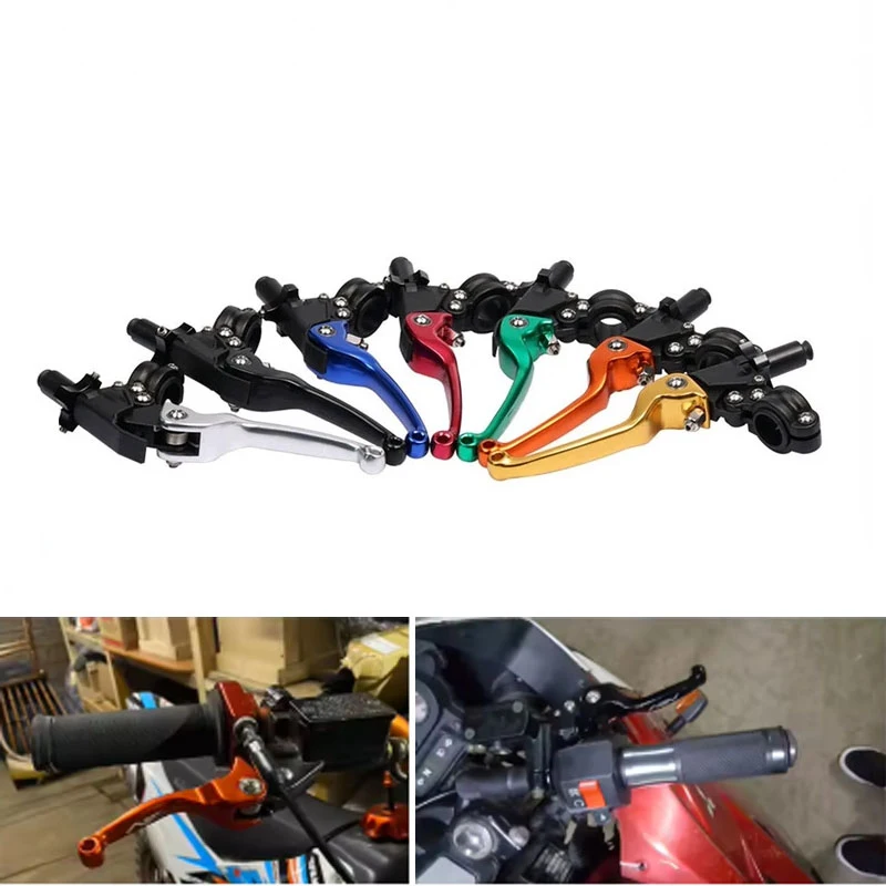 

Motorcycle Dirt Bike Folding Brake Handle Clutch Lever Cowhorn Parts Modified Universal Replacement Accessories for Scooter