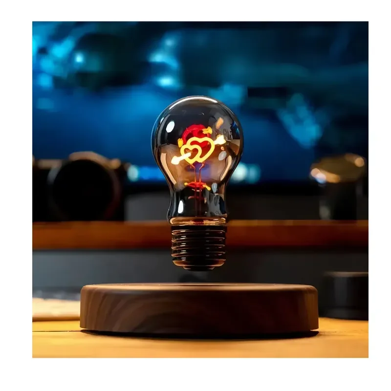 【CHIMU HOME】 Dropshipping Creative Atmosphere Magnetic Levitation Light Bulb Small Night Light Desktop Tech Decoration