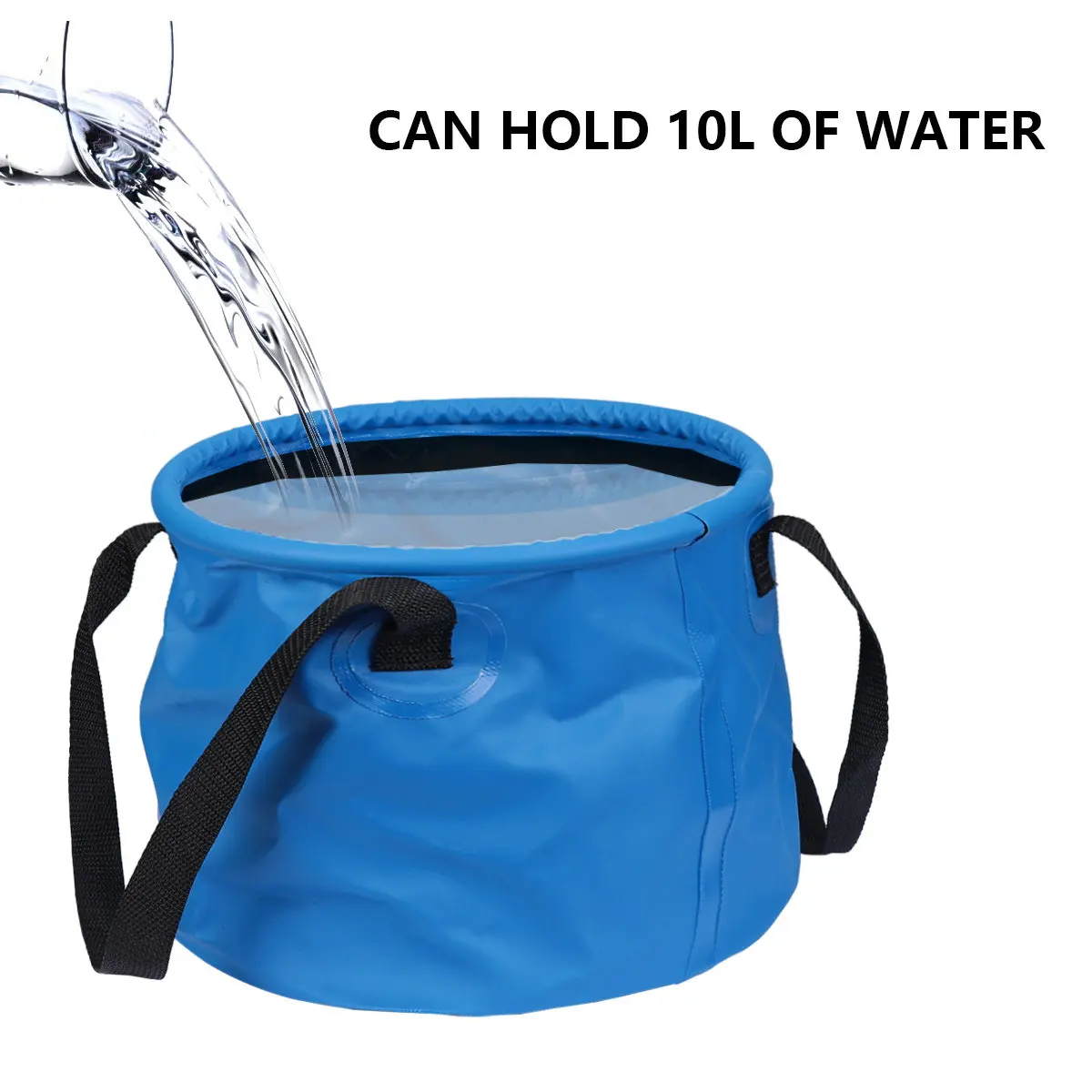 

1Pcs 10L Foldable Bucket Waterproof Portable Lightweight Outdoor Collapsible Bucket for Fishing Camping Hiking Travel Dog Bowl