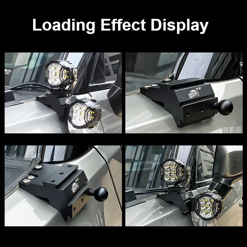 For Jetour T2 Car A-Pillar Dual Lamp Quick-Release Bracket Front Hood Auxiliary LED Spotlight Expansion Bracket Car Accessories