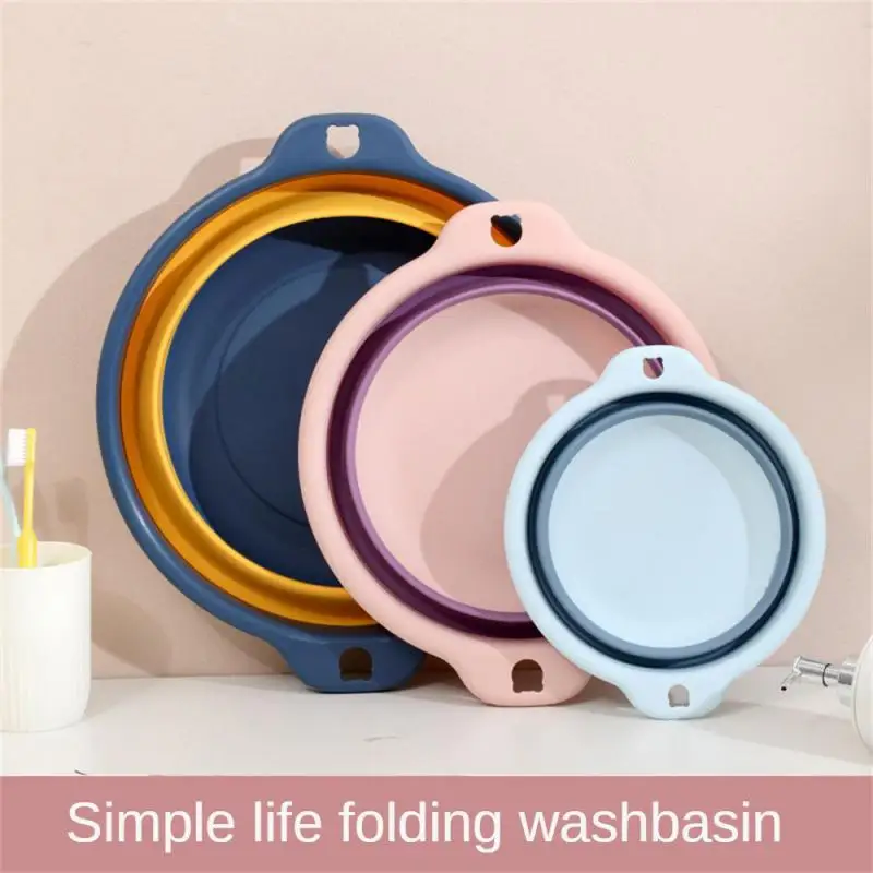 Folding Wash Basin Multi-purpose Washbasin Lightweight Hanging Collapsible Basin for Camping Sink and RV Sinks Cleaning Tool