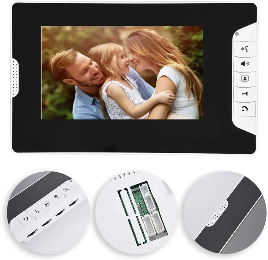 SYSD 7 inch Wired Video Door Phone Intercom for Home Rainproof Camera with Password RFID for the Apartment