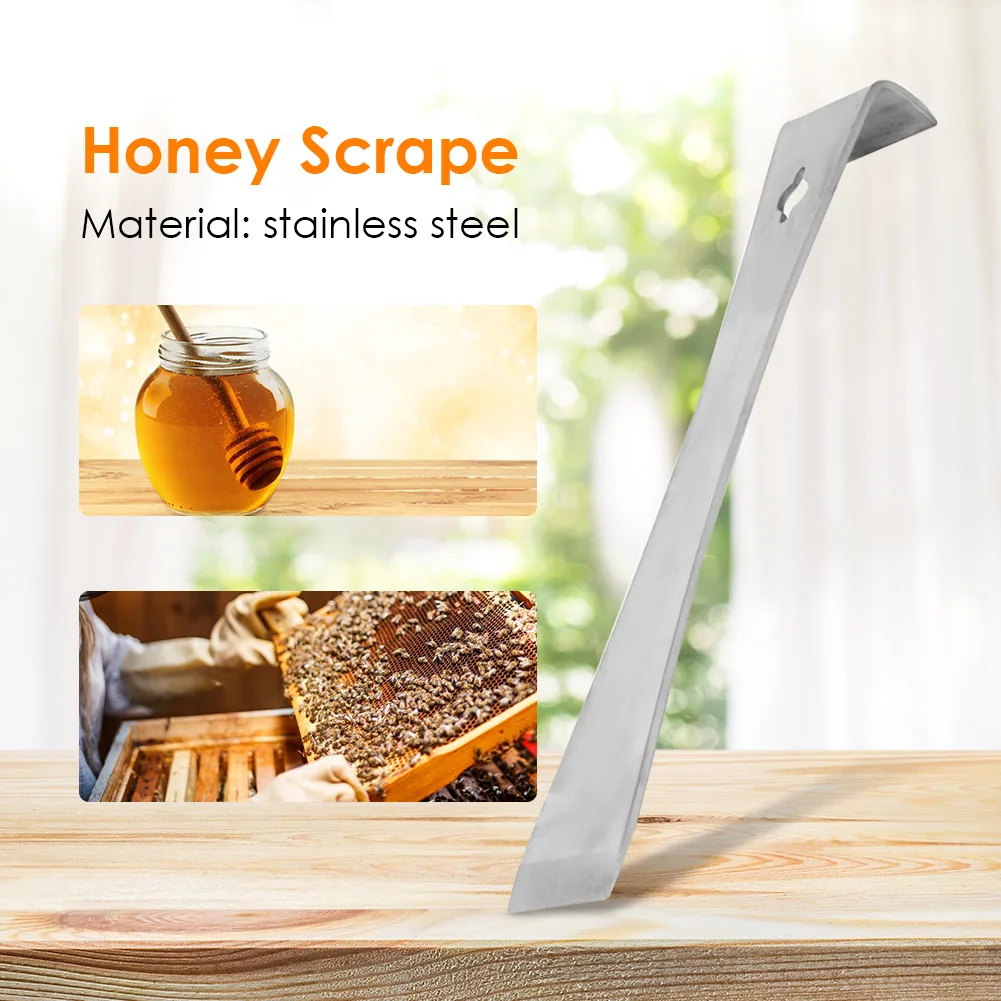 

Stainless Steel Hive Bee Scraper Multifunctional Portable Separate Honeycomb Box with Hook Equipment Honey Knife Beekeeping Tool