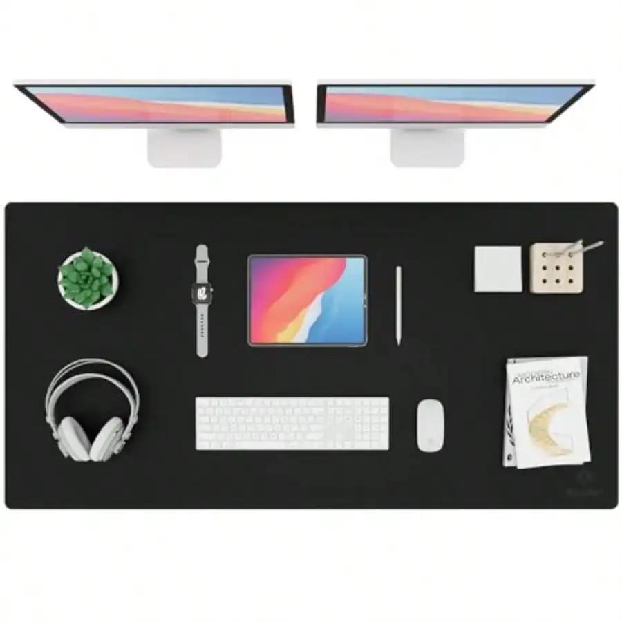 

Large Office Leather Desk Mat Mouse and Keyboard Pad Computer and Laptop Mat Desktop Protector and Cover Writing Pad and Blot