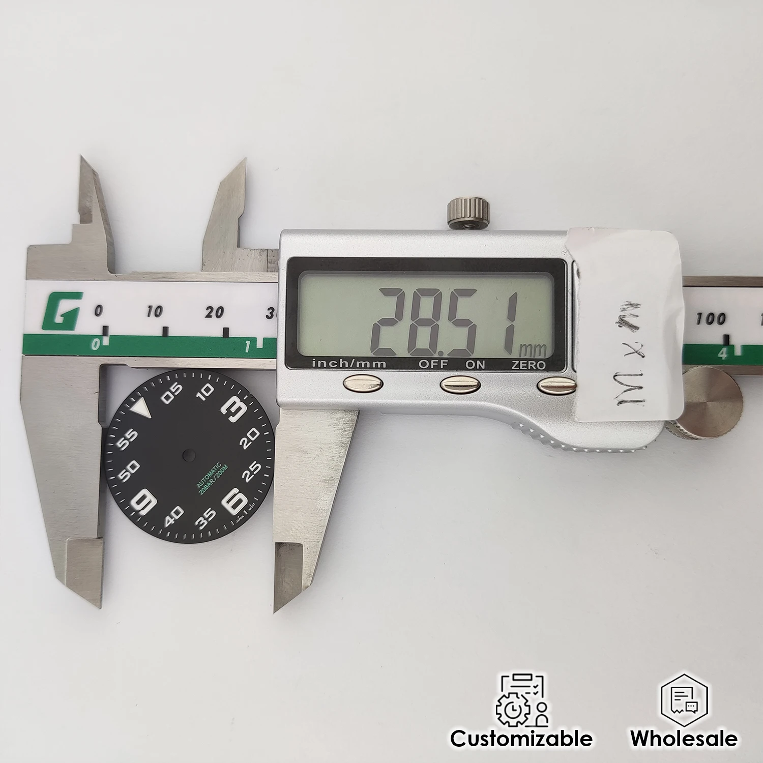 28.5mm NH35 Dial 4R35 Dial Luminous Number Indexes PT5000 Dial Refit Watch Accessories Customizable Wholesale Watch Dial view 6