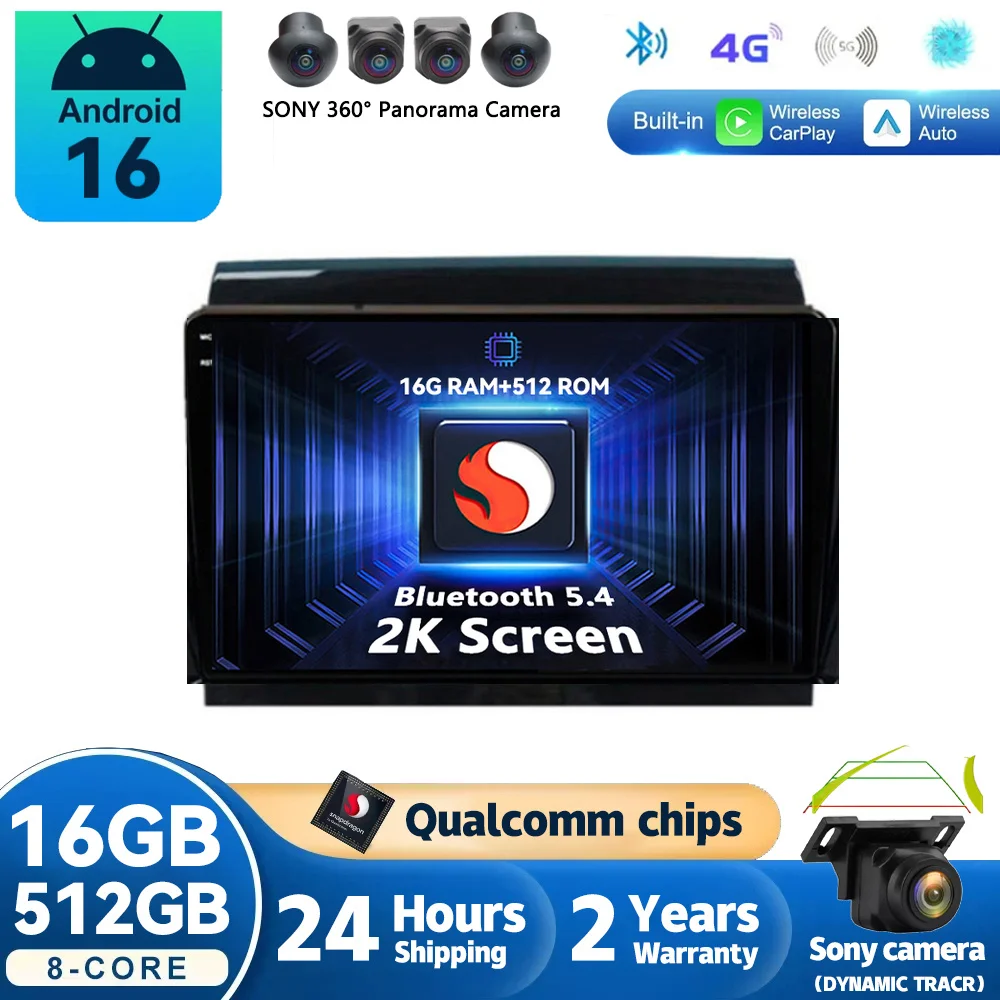 Android 16 Car Radio For Fiat Ducato Peugeot Boxer Citroen Jumper 2 2006 - 2022 Navigation GPS Multimedia Video Player Stereo BT