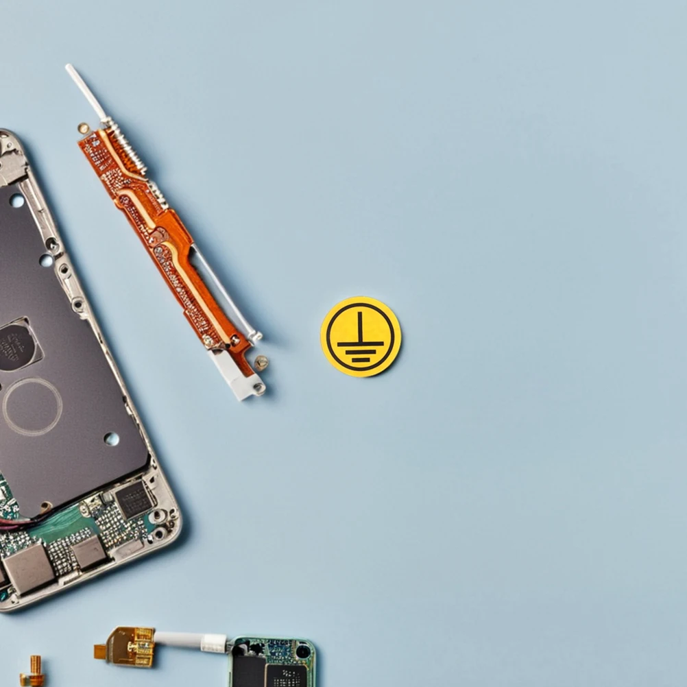 15 قطعة من ملصقات السلامة: ملصقات رمز الأرض عالية الوضوح مادة Pp للاستخدام الصناعي للتحذير الكهربائي #5