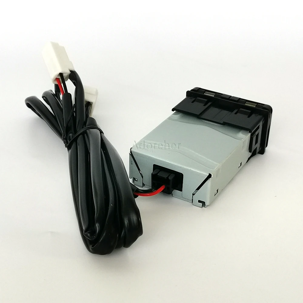 12/24V Car Charger Dustproof Socket Dual USB Type-C PD Charging Outlet Power Adapter For Camry Avalon Highlander Levin RAV4