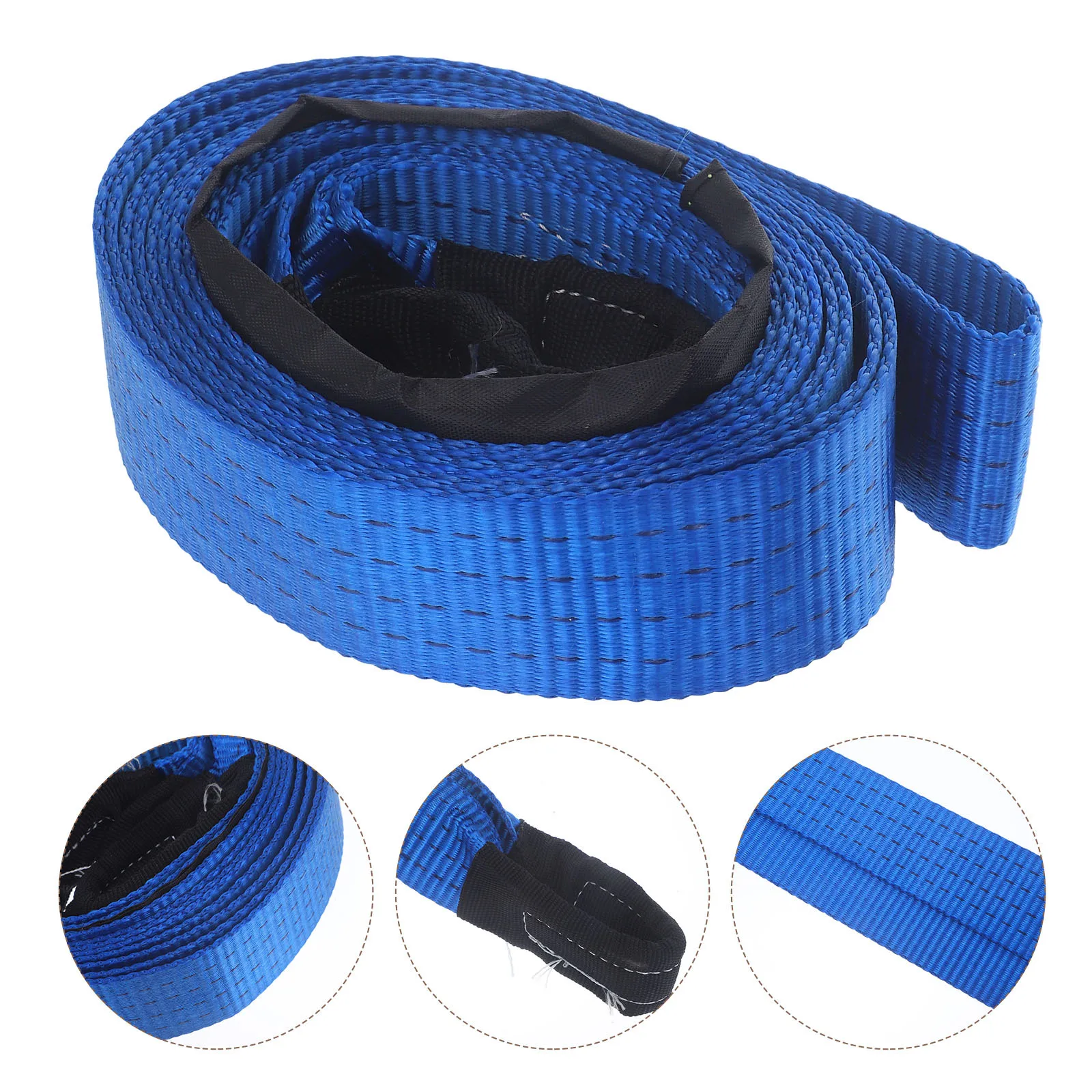 

1Set Car Tow Dolly Towing Strap Heavy Duty Tow Chain Hook Boat Trailer Winch Strap Nylon Aluminum Polyester Strong 8 Tons