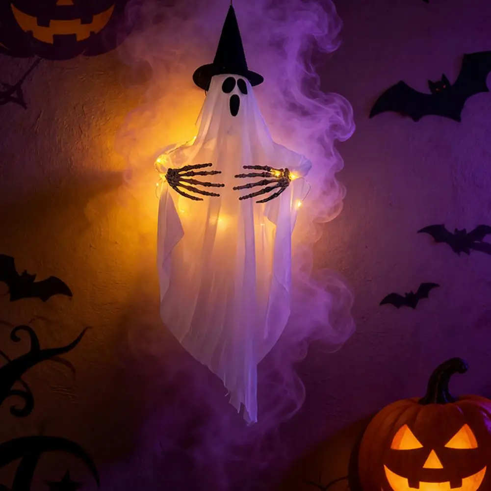 Halloween Decorations Outdoor Indoor Halloween Party Spooky Ghost String Lights -LED Fairy Lights For Yard Garden Lawn